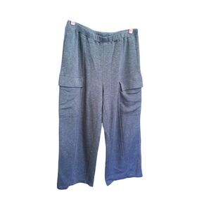 LEPUNUO Womens Gray Cargo Lounge‎ Pants XXL Wide Leg Soft Casual Joggers